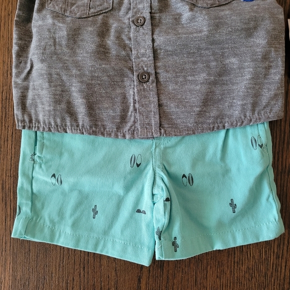 Nannette Kids 2 Piece Top and Shorts set Size Boy's 12 Months NEW with Tags - Picture 4 of 6